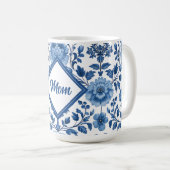 Blue Coverage-Core-Blume Kaffeetasse (VorderseiteRechts)