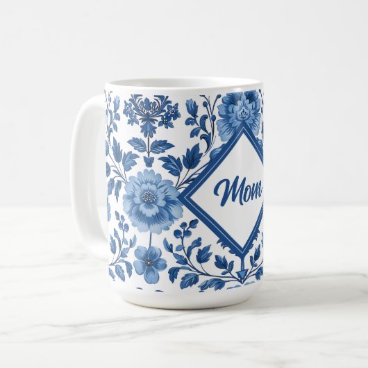 Blue Coverage-Core-Blume Kaffeetasse (Vorderseite Links)