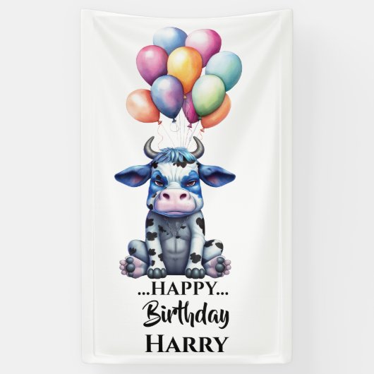 Blue Cow Banner (Vertikal)