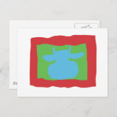 BLUE COW POSTKARTE (Vorne/Hinten)