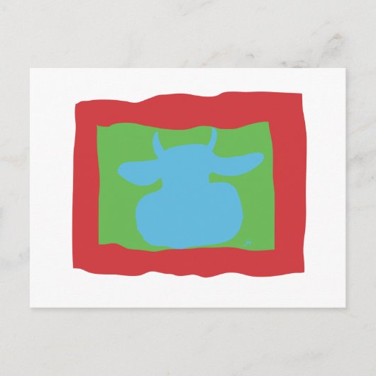 BLUE COW POSTKARTE (Vorderseite)
