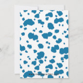 Blue Cowboy Baby Dusche Einladung (Rückseite)