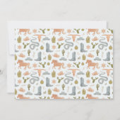 Blue Cowboy Baby Foto Geburtserklärung Ankündigung (Rückseite)