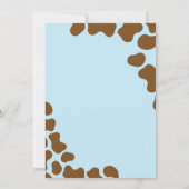 Blue Cowboy Birthday Invitation Einladung (Rückseite)