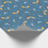 Blue Cowboy Boots Western Gemustert Geschenkpapier (Ecke)
