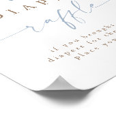 Blue Cowboy Clothesline Diaper Raffle Poster (Ecke)