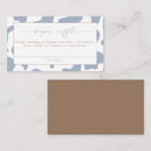 Blue Cowboy Cow Print Diaper Raffle Ticket (Vorne/Hinten)