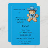 Blue Cowboy Einladung (Vorne/Hinten)