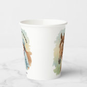 Blue Cowboy Kissing a Horse Birthday Pappbecher (Links)