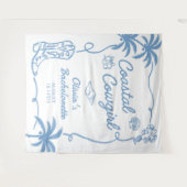 Blue Cowgirl Junggeselinnen-Abschied Wandteppich (Vorderseite (Horizontal))