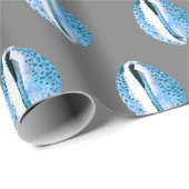 Blue Cowrie Seashells Geschenkpapier (Rolleneckpunkt)