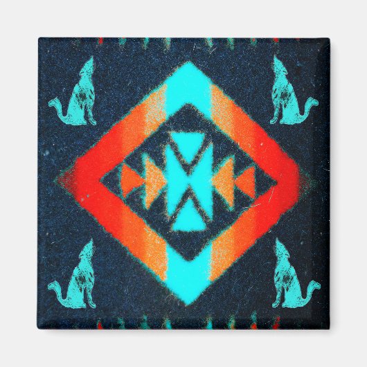 Blue Coyote Magnet (Vorne)