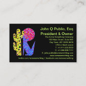 Blue Coyote Southwestern Style Colorful Visitenkarte (Vorderseite)