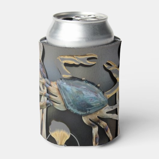 Blue Crab Abstrakt Art Dosenkühler (Kanne Vorderseite)