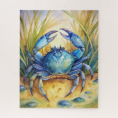 Blue Crab am Strand Puzzle (Vertikal)
