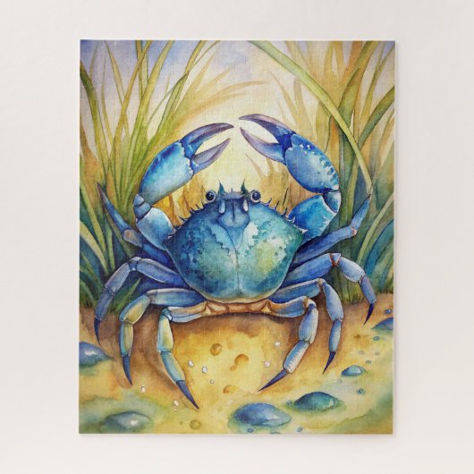 Blue Crab am Strand Puzzle (Vertikal)