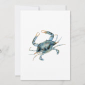 Blue Crab Aquarell Willkommen beim Shore Dinner Einladung (Rückseite)
