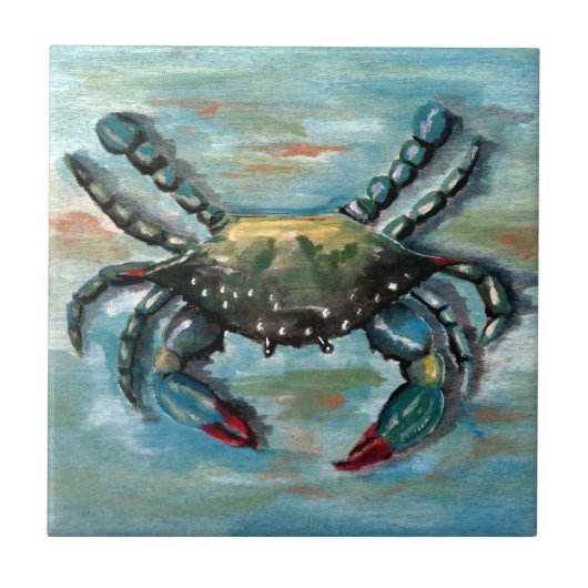 Blue Crab auf Blue Fliese (Vorderseite)