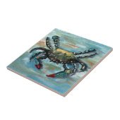 Blue Crab auf Blue Fliese (Seite)