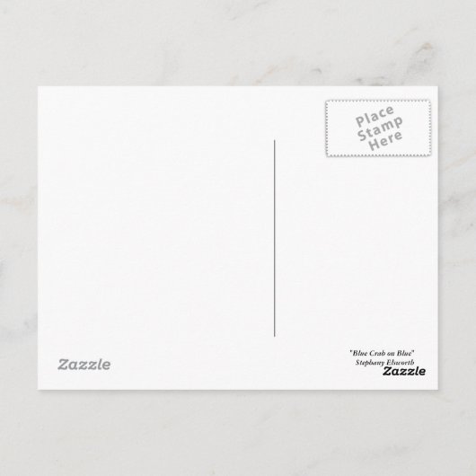 Blue Crab auf Blue Postkarte (Rückseite)
