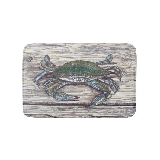Blue Crab auf Dock Badematte (Vorderseite)