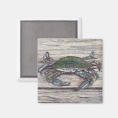 Blue Crab auf Dock Magnet (Vorderseite/Rückseite)