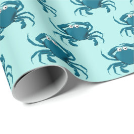 Blue Crab Beach Geschenkpapier Wrap Wrapping Paper