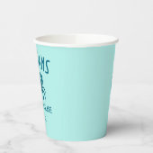 Blue Crab Beach House Personalisiert Paper Teller Pappbecher (Links)