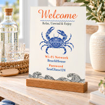 Blue Crab Beach House Wi-Fi Willkommen