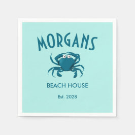 Blue Crab Beach Personalisiert Beach Napkins Serviette