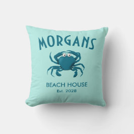 Blue Crab Beach Personalisiert Beach Pillow Kissen