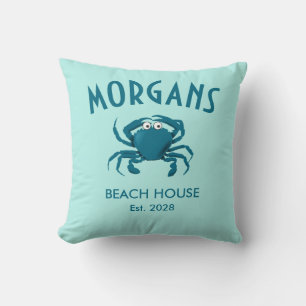 Blue Crab Beach Personalisiert Beach Pillow Kissen