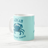 Blue Crab Beach Tasse (Vorderseite Links)