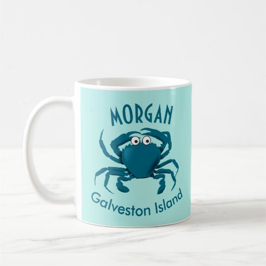 Blue Crab Beach Tasse (Links)