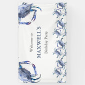 Blue Crab Birthday Banner (Vertikal)
