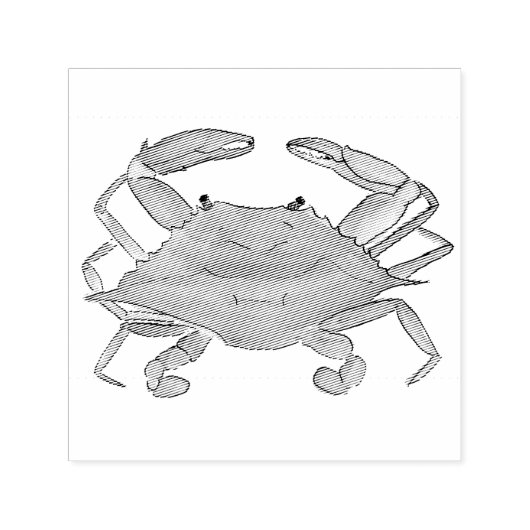 Blue Crab Briefmarke Permastempel (Design)