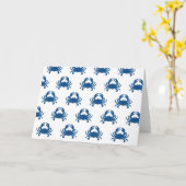 Blue Crab Card Karte (Gelbe Blume)