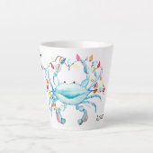 Blue Crab Christmas Mug Milchtasse (Vorderseite)