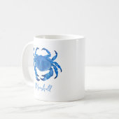 Blue Crab Crustacean Beach Kaffeetasse (Vorderseite Links)