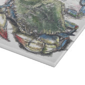 Blue Crab Decorative Glass Cutting Board Schneidebrett (Ecke)