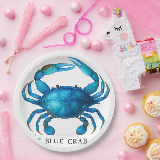 Blue Crab Frische Pasta machen Pappteller (Party)