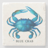 Blue Crab Frische Pasta machen Steinuntersetzer (Vorderseite)