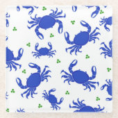 Blue Crab Glass Untersetzer (Vorderseite)
