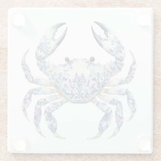 Blue Crab Glass Untersetzer (Rückseite)