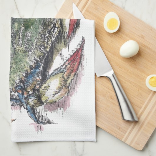 Blue Crab Küchentuch (Viertel Falte)