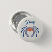 Blue Crab Logo Button (Vorne & Hinten)