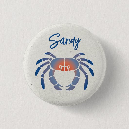 Blue Crab Logo Button (Vorderseite)