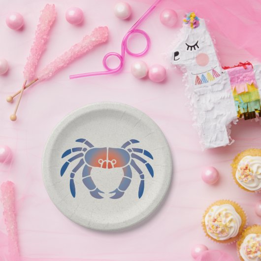 Blue Crab Logo Pappteller (Party)
