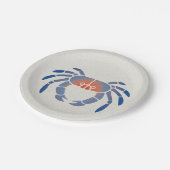 Blue Crab Logo Pappteller (Schrägansicht)