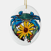 Blue Crab Maryland Black-Mit Augen Susan Keramik Ornament (Rechts)